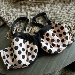 Cacique Polka Dot French Balconette Bra 42DD